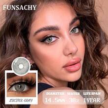 FUNSACHY Green , Soft Blue/Brown, 14.5mm, Suitable For Students And Dates. - Yearly Disposable - View 5