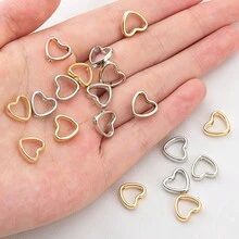 50pcs CCB Hollow Heart Beads, Suitable For DIY Jewelry Making Necklace Bracelet Accessories - Multicolor - View 5