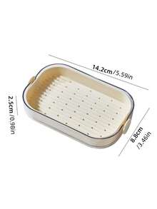 1pc Luxury Double-Layer Soap Dish, Bathroom Countertop Soap Holder - Multicolor - View 2