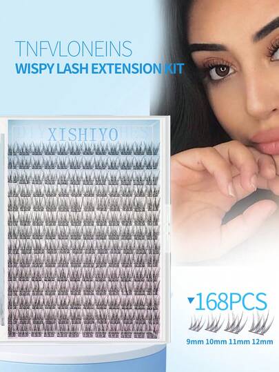 14 filas/168 piezas Pestañas naturales y suaves, de 9-12 mm mixtas 0.07 mm C/D, resistentes al agua, de visón, ligeras DIY para maquillaje natural a dramático, adecuadas para uso diario y eventos. Adecuadas para viajes, uso diario para principiantes, bodas, citas, fiestas, festivales. Muy adecuadas para regalos de Navidad/Halloween.