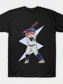 Women's CJART #30 Baseball Theme T-Shirt - Fun Name Print, Casual Crew Neck Design, Printed With A #30 Pattern, Machine Washable, Suitable For Fans Of Themed Apparel And Everyday Wear (All Seasons). - Black - View 1