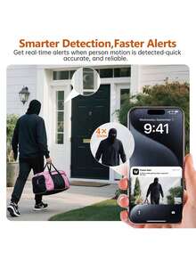 Ai Indoor Window Camera - Protect What Matters, 5G WIFI 2K Smart Home Security Camera With Blacklight Full-Color | U.S. Cloud | 911 Emergency Dispatch | Simple 5-Min Setup, 2-Way Audio, Easy Quick Install - Premium with Stand - 查看 8