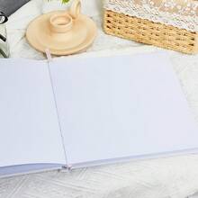 Personalized Wedding Guest Book With Name And Photo Theme, Square Wedding Guest Book, Wedding Book, With Alphabet Name, Hardcover Photo Album Wedding Guest Book, Wedding Guestbook, Customized Photo Wedding Guestbook, Wedding Keepsake, Wedding Scrapbook, Wedding Book, Single-Sided Customized Wedding Book, 36-Page Wedding Book, Customized Guest Book - White - View 6