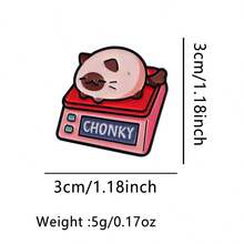可爱卡通猫牛珐琅徽章动物虎鲸搞笑浣熊语录胸针金属翻领别针徽章背包服装配饰珠宝朋友礼物 - 黑色 - 查看 17
