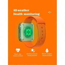 Reloj inteligente s9ultra 3 Correa Bluetooth llamada frecuencia cardíaca carga inalámbrica smartwatch - Naranja - Ver 3