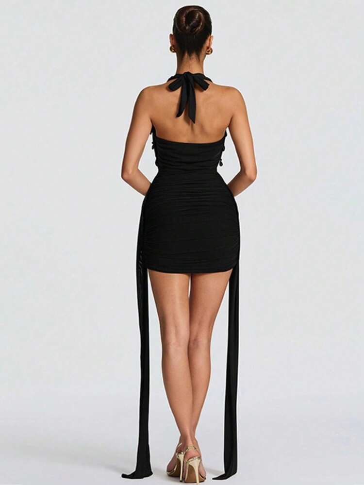 Women Cocktail Dresses - 黑色 - 查看 2
