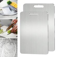 Stainless Steel 304 Cutting Board, Antibacterial, Durable, Hygienic, Kitchen - Plateado - Ver 1