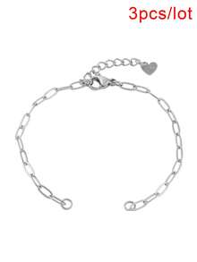 3件套不锈钢可调节链条手链底座，用于珠宝制作DIY连接器、吊坠、手链、脚链等饰品配件 - DIY手鍊 - 查看 13