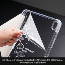 DANYCASE For A16 2025 Air 11 Pro 11 Air 4 5 10th 10.9 Pro 11 9th 8th 7th 10.2 Transparent Back Cover Y Fold Case - Silver Star - View 7