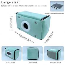 Parrot Winter Warm Nest, Peony Tiger Skin Pheasant Bird Cage, Thick Fleece Windproof Cold-Proof Hanging Bird House - View 14