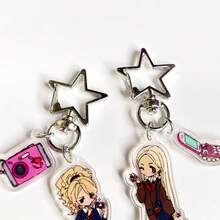 1 件原创豹纹心形吊饰，休闲时尚少女 Y2K 复古校园女孩可爱街头休闲派对亚克力钥匙扣、手机吊饰、学校纪念品礼物、包袋配饰，适合所有季节、公司活动、送给女朋友的礼物，带身份证夹的包袋挂绳，汽车配件包袋吊饰 - 彩色 - 查看 7