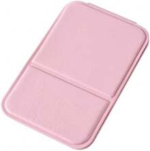 Ultra Thin Small Mirror, 5mm Pocket Mirror With PU Leather Cover, Dual-Side Folding Travel Makeup Mirror, Portable Compact Handheld Mirror For Women, Camping, Purse, Home, Office & Gift(Pink) - Hồng - Xem 9