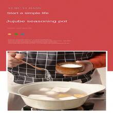 Wooden Seasoning Jar Spice Container Household Retro Salt Bowl With Cover Sugar Seasoning Box Condiment Can Creative Kitchen Gadgets - Multicolor - View 5