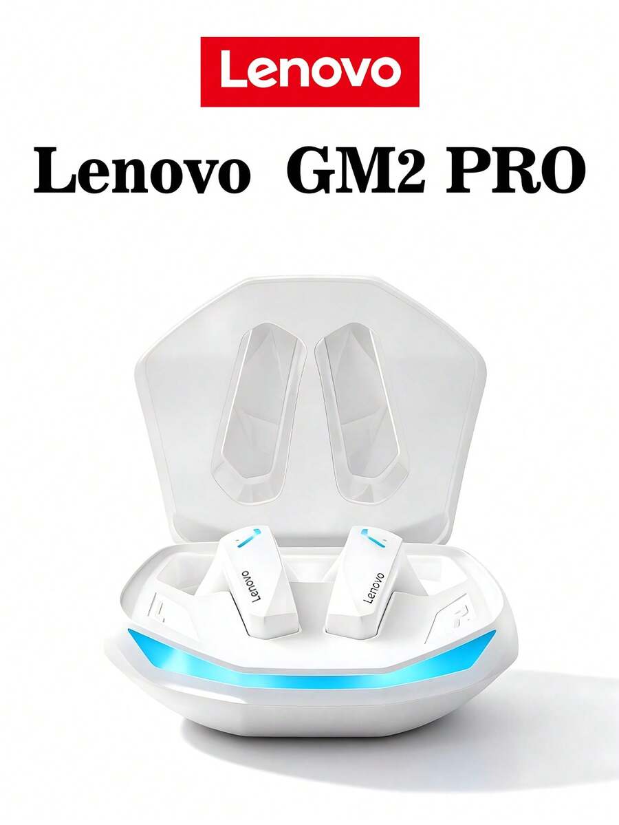 Lenovo GM2 Pro 5.3 Earphone Bluetooth Wireless Earbuds Low Latency With Mic Headphones HD Call Dual Mode Gaming Headset Chinese packaging - 白色 - 查看 1