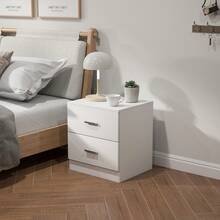 HOMCOM Nightstands - White - View 10