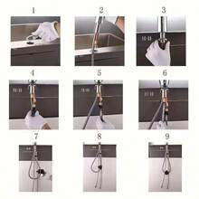 1pc Black Modern 304 Stainless Steel Multi-Function Faucet With Various Water Flow Modes, Practical Bathroom Sink, Balcony, Laundry, Toilet, Kitchen Sink, Retractable Faucet For Home, Restaurant, Hotel - Black - View 11