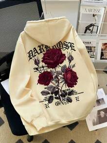 Dark Rose Unisex Aesthetic Streetwear Sweatshirt - Màu Khaki - Xem 7