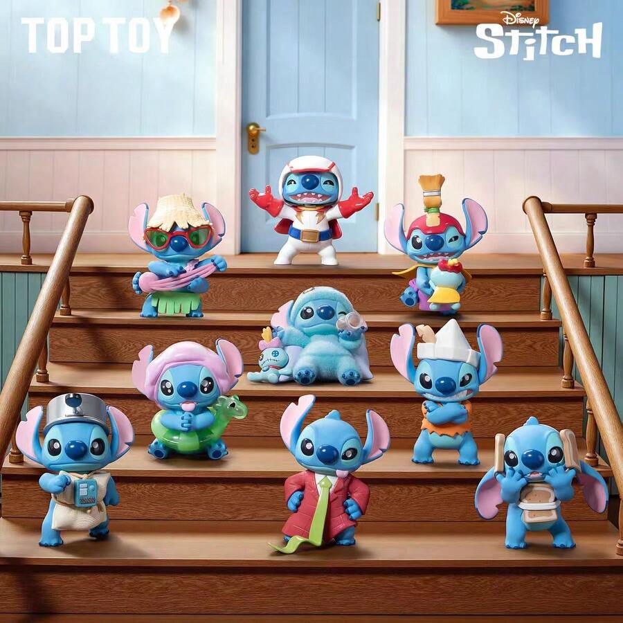Miniso Stitch Cute Cosplay Series Blind Box Action Figure, Lilo & Stitch Collectible Decor Gift - Multicolor - View 1