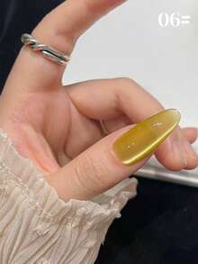 NAI SHI 指甲油 12ML 容量，2026 年新款情人节礼物，春季、秋季和冬季新款，带有闪亮的红色、黄色、蓝色、紫色、粉色玻璃珠，极光猫眼凝胶指甲油。 - 彩色 - 查看 16