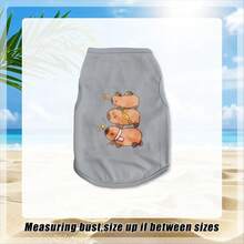 Gilet pour animaux de compagnie à motif de campagnol aquatique à 3 couches, lavable en machine, convient aux chiens de petite et moyenne taille, plusieurs couleurs disponibles, idéal pour les activités intérieures et extérieures, tailles : S-2XL - Gris - Voir 10