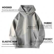 This Men's Casual Sports Hoodie Is  A Long-Sleeved Hooded Sweatshirt For Both Men And Women, Perfect For Everyday Wear And Outdoor Activities, And An Ideal Gift For Friends. - 深灰色 - 查看 3