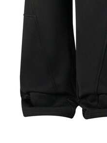 1 Piece Men's Loose Wide Leg Pants, Drawstring Waistband Design Solid Color Loose Sports Pants, 2026 High-End Casual Sports Pants, Comfortable Fiber Fabric, Suitable For Daily Wear And Outdoor Activities. Suitable For All Seasons Pants For Men - 黑色 - 查看 8