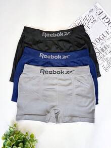 Set Of 3 Men's Boxer Briefs, Original Reebok Microfiber Polyester, Seamless, Maximum Comfort, Adult Lingerie, On - 彩色 - 查看 2