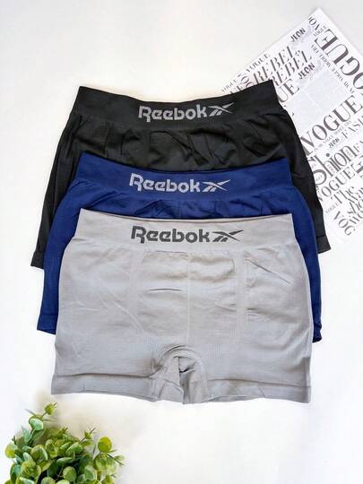  Kit 4 Cueca Boxer Box Masculina Reebok Original poliester Sem Costura Máximo Conforto Moda Intima Lingerie Adulto Promoção