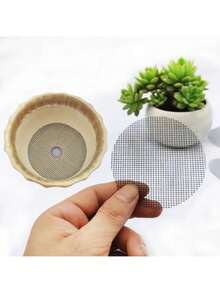 50PCS Pot Hole Mesh Pad Mat Grid Round Drainage Hole Screen For Pot Bottom Prevent Soil Loss Anti Bonsai Flower Plant Gardening Tools - Multicolor - View 6