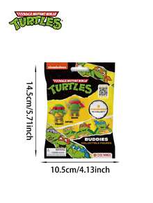 Nickelodeon 1/2个官方授权加菲猫和忍者神龟神秘盲袋3D迷你人偶，随机角色收藏桌面摆件，可爱卡通惊喜拆封，包含加菲猫、米开朗基罗、拉斐尔、多纳泰罗、莱昂纳多、斯普林特，适合粉丝、朋友、生日、派对、新年礼物 - 橘色 - 查看 9