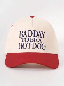 1顶绣有“BADDAY”字样的撞色棒球帽，透气可调节户外高尔夫遮阳帽，男女皆宜，时尚弯檐遮阳帽，适合Y2K情侣佩戴。 - 棒球帽 - 查看 18