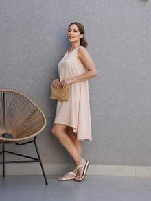 Women's Tank Dress DuNa - Apricot - View 2