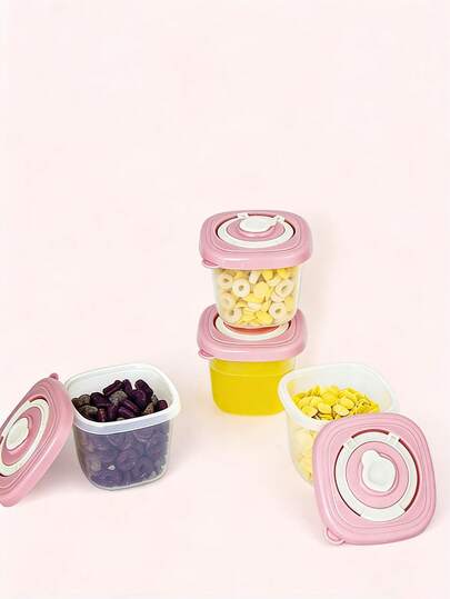 4pcs Mini Food Storage Containers, Baby & Kids Meal Prep Boxes