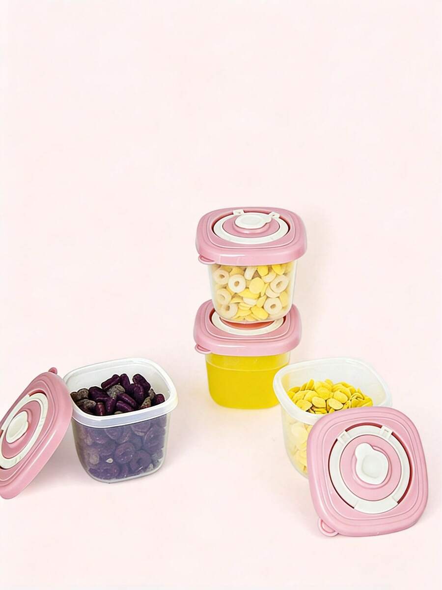 4pcs Mini Food Storage Containers, Baby & Kids Meal Prep Boxes - Multicolor 1 - View 1