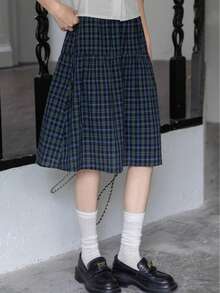 Women Skirts - Navy Blue - View 7