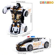 unilabo Juguete de coche de carreras transformable - Coche de carreras deslizante por inercia - Transformación automática - ¡Un regalo perfecto para que las mamás se lo den a sus hijos! Mini artículos, recuerdos de fiesta de coches de carreras, juguetes de coches para niños, coches de carreras, juguetes para niños, coche de carreras para niños, juguetes para niños, coche robot, juguetes de cumpleaños para niños, de vuelta a la escuela, ¡regalo de Pascua! - Multicolor - Ver 9