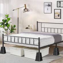4Pcs 8" Heavy Duty Bed Chair Risers Feet Leg Lift Furniture Extra Raisers Stand - Black - View 5