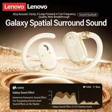 Lenovo EA366 無線運動耳機 藍牙5.4低延遲 音樂遊戲通用 IPX5防水 適用於多種裝置 月岩白 - 月岩白 - 查看 5