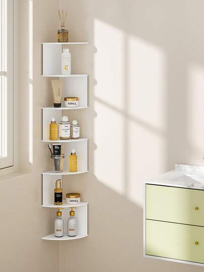 Multi-Tier Corner Shelf, Wall-Mounted Kitchen Storage Rack, Corner Partition Shelf, Shelving Unit, Household Wall Corner Storage Rack, Storage Shelf