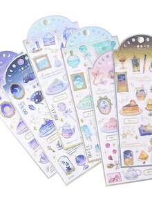 3D立体环氧树脂水晶贴纸、树脂贴纸、梦幻月亮系列贴纸 - 彩色 - 查看 10