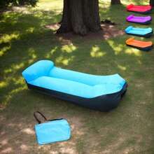 Portable Inflatable Sofa And Chair Set - Heavy Duty Single Person Outdoor Lounge Chair, Quick Inflate/Deflate, Lightweight Compact, Suitable For Camping, Beach, Backyard - Multicolor - View 2