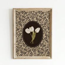 Tranh in hình hoa tulip phong cách retro không khung, màu nâu, tranh trừu tượng cổ điển, tranh thực vật, trang trí hoa lá thời trang cho phòng khách, phòng ngủ, ký túc xá, trang trí phòng, mùa tựu trường, áp phích độc đáo, trang trí cổ điển, đồ dùng cần thiết cho ký túc xá sinh viên. - Hoa tulip cổ điển - Xem 1