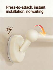 Suction Cup Towel Rack, No Drill Bathroom Towel Bar, Towel Wall Mount Storage Rack, Single/Double Bar - Multicolor - View 3