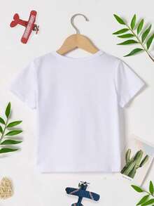 Boy Kids T Shirt Watch Out Kindergarten Here I Come Future Class Of 2037 Print Design For School Start Season All Seasons Outdoor Activities Birthday Gift Back To School Casual Wear Easter Family Gathering Holiday Events Mother Day Carnival Valentine Brothers Matching Outfit - White - View 3