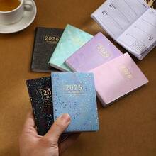 2026 A7 Agenda Book Mini Appointment Book Portable Diary Weekly Planner Notebooks To Do List English Notepad With Calendar - Multicolor - View 2