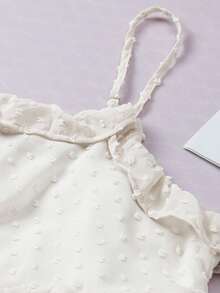 Acelitt Đầm ngắn xếp tầng bồng bềnh phối màu ombre chấm bi Thụy Sĩ thanh lịch - Nhiều màu - Xem 7