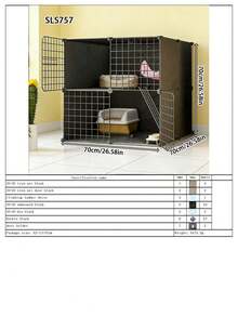 DIY Modular Multi-Layer Cat Cage Villa With Climbing Ladder, Indoor Pet Fence Kitten Cage - Multicolor - View 26