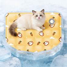 1件装宠物降温垫，宠物冰垫，充气降温垫，犬猫降温垫，宠物中暑预防冰垫，加厚设计，可水洗宠物床垫，适合夏季、汽车座椅和狗屋，宠物用品 - 黃色 - 查看 3