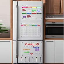 1 Set Magnetic Colorful Patterned Acrylic Whiteboard, Fridge Magnet Display Board, Dry Erase Magnetic Memo Board With 6 Magnetic Whiteboard Pens - I - View 8