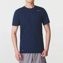 Nike TM LEGEND SS CREW ZTS Short Sleeve T-Shirt, Round Neck, Loose Fit, Blank Design, Men's Fitness & Running HF0507-419 - Navy Blue - View 1
